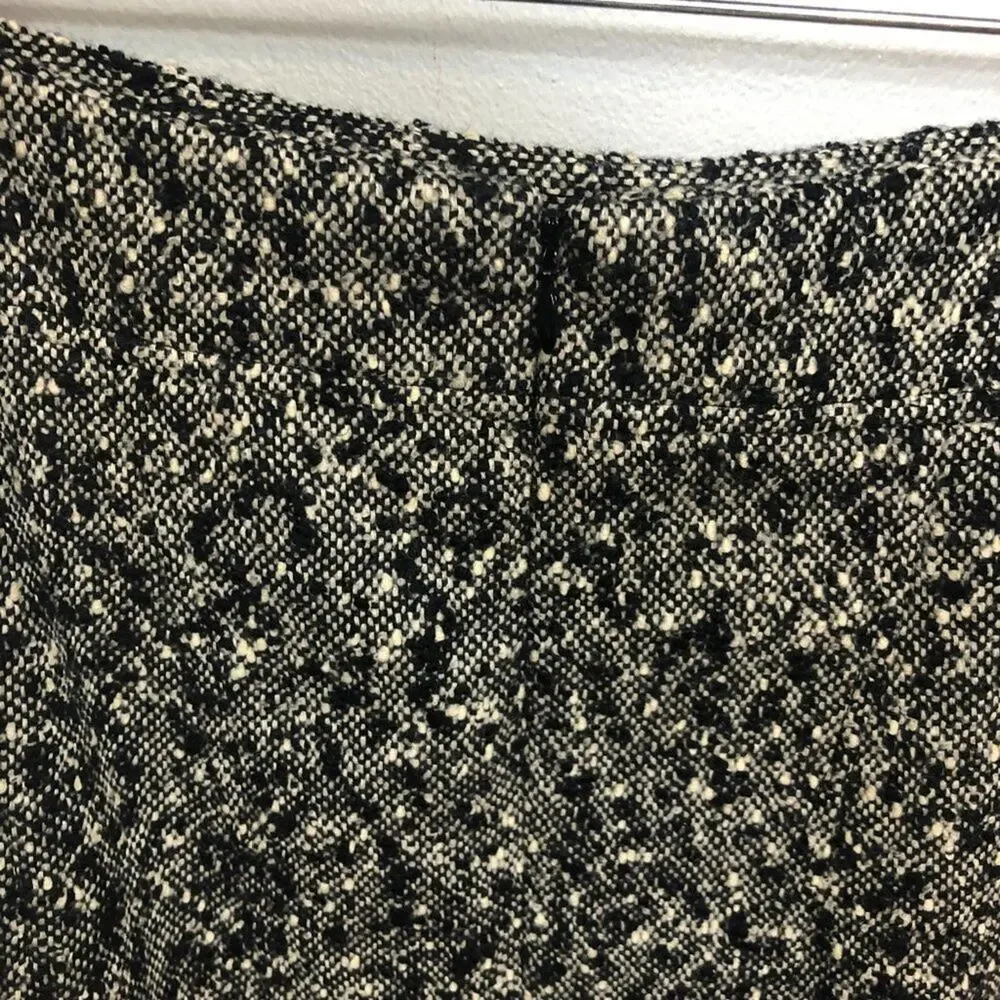 Talbots Vintage Set Pencil Skirt 10 Crop Blazer 12 Italian Wool Grey Tweed